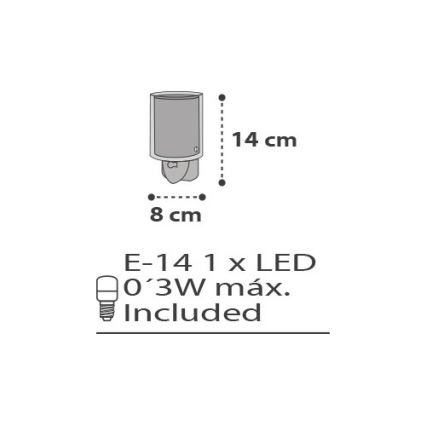 Dalber D-41415E - Lampada LED con spina integrata CLOUDS 1xE14/0,3W/230V