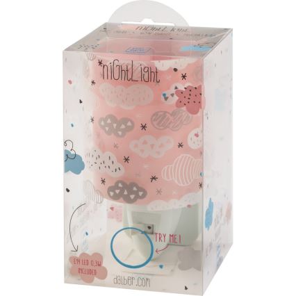 Dalber D-41415S - Lampada notturna LED per bambini CLOUDS 1xLED/0,3W/230V