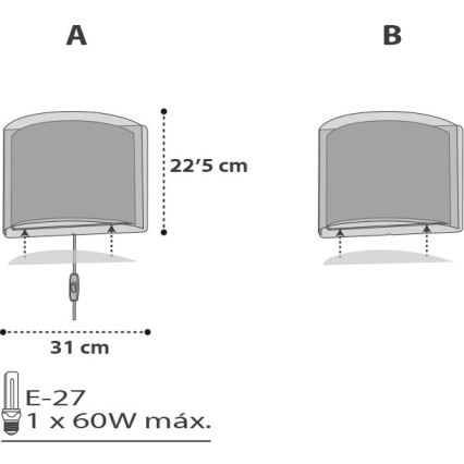 Dalber D-41418E - Applique per bambini CLOUDS 1xE27/60W/230V
