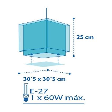 Dalber D-43422 - Lampadario per bambini PETIT MARIN 1xE27/60W/230V