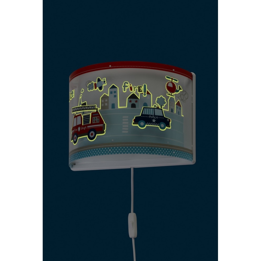 Dalber D-60618 - Applique per bambini POLICE 1xE27/60W/230V