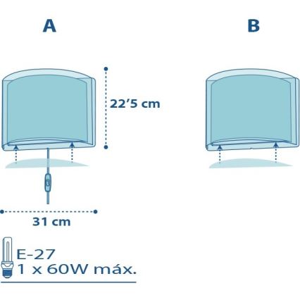 Dalber D-60618 - Applique per bambini POLICE 1xE27/60W/230V