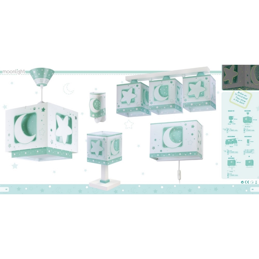 Dalber D-63231H - Lampada per bambini MOONLIGHT 1xE14/40W/230V