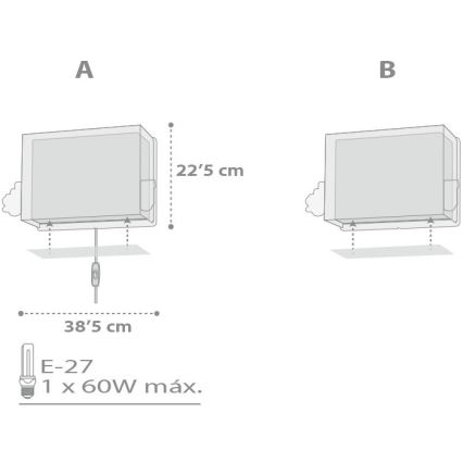 Dalber D-63538 - Applique per bambini TRAIN 1xE27/60W/230V