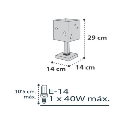 Dalber D-73241 - Lampada per bambini HELLO LITTLE 1xE14/40W/230V