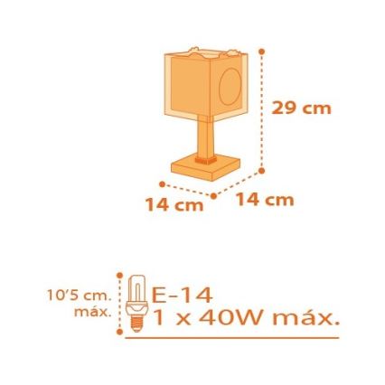 Dalber D-73451 - Lampada per bambini DINOS 1xE14/40W/230V