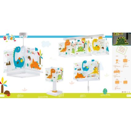 Dalber D-73452 - Lampadario per bambini DINOS 1xE27/60W/230V