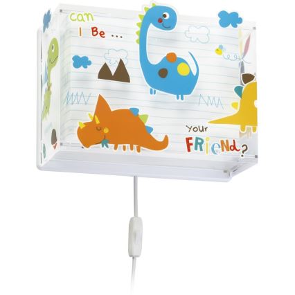 Dalber D-73458 - Applique per bambini DINOS 1xE27/60W/230V