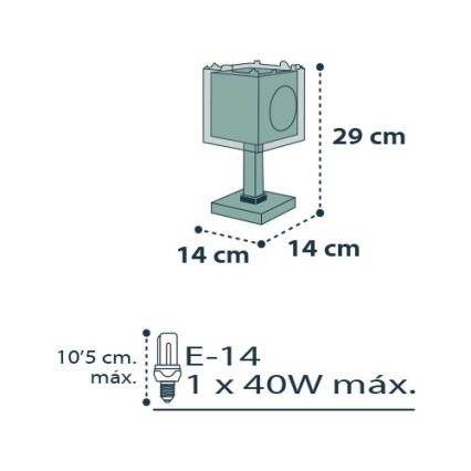 Dalber D-74551 - Lampada da tavolo per bambini PIRATES 1xE14/40W/230V