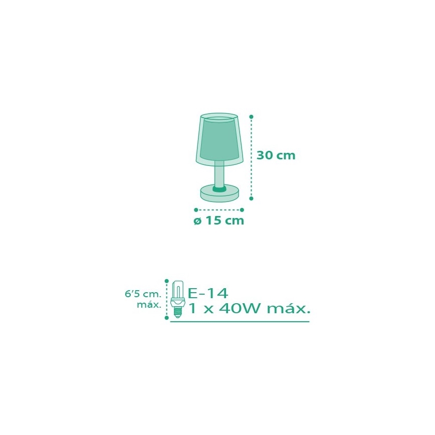 Dalber D-80221S - Lampada per bambini VICHY 1xE14/40W/230V