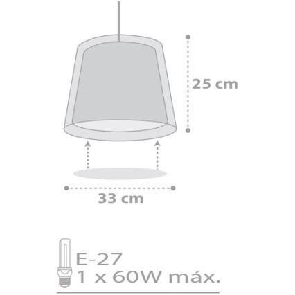 Dalber D-81212E - Lampadario per bambini STARS 1xE27/60W/230V