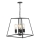 Där Lighting ACA8622 - Lampadario a sospensione ACADEMY con catena 4xE27/60W/230V nero