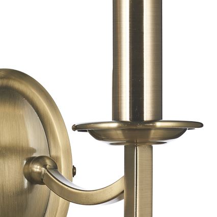 Där Lighting AMB0975 - Lampada da parete AMBASSADOR 2xE14/40W/230V, ottone