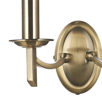 Där Lighting AMB0975 - Lampada da parete AMBASSADOR 2xE14/40W/230V, ottone