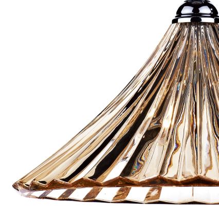 Där Lighting ARD866 - Lampadario a catena ARDECHE 1xE27/60W/230V ottone/marrone fumé