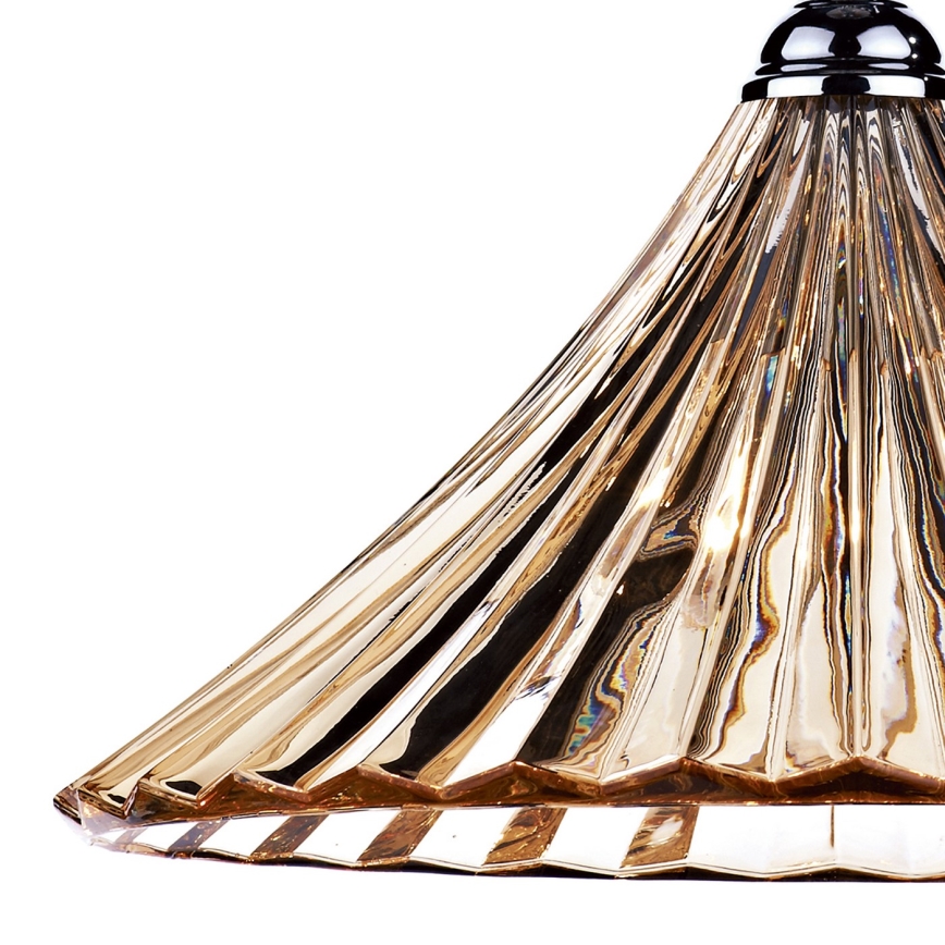 Där Lighting ARD866 - Lampadario a catena ARDECHE 1xE27/60W/230V ottone/marrone fumé