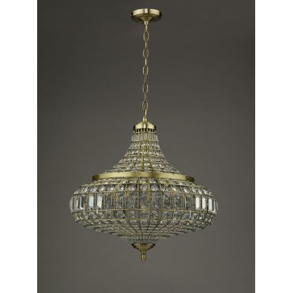 Där Lighting ASM0675 - Lampadario a catena ASMARA 6xE14/40W/230V ottone
