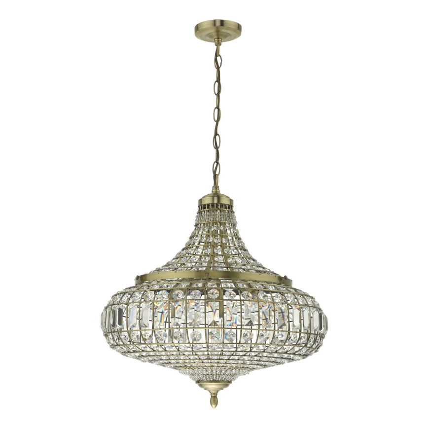 Där Lighting ASM0675 - Lampadario a catena ASMARA 6xE14/40W/230V ottone