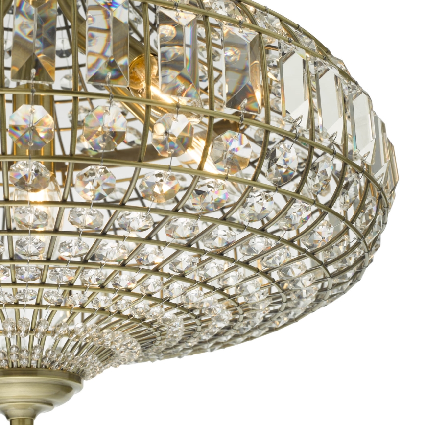 Där Lighting ASM0675 - Lampadario a catena ASMARA 6xE14/40W/230V ottone