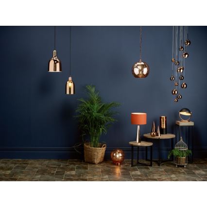 Där Lighting AUR1564 - Lampadario a cavo AURELIA 15xG4/10W/230V nero/rame