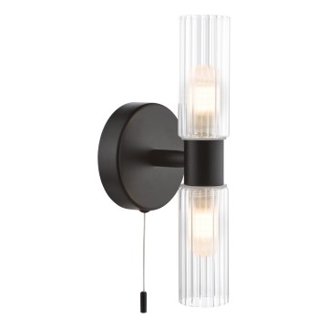 Där Lighting BOL0922 - Applique da bagno BOLTON 2xG9/5W/230V IP44 nera