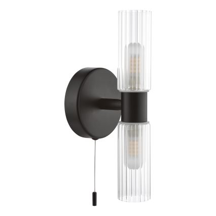 Där Lighting BOL0922 - Applique da bagno BOLTON 2xG9/5W/230V IP44 nera