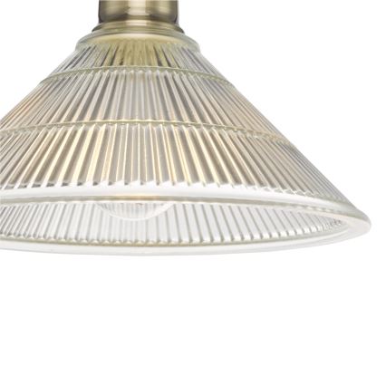 Där Lighting BOY0175 - Lampada da soffitto BOYD 1xE27/60W/230V Ø 25 cm ottone/trasparente