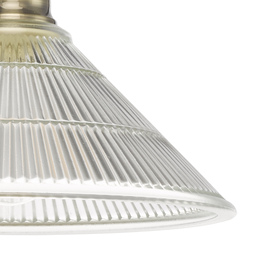 Där Lighting BOY0175 - Lampada da soffitto BOYD 1xE27/60W/230V Ø 25 cm ottone/trasparente