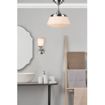 Där Lighting CAD0150 - Plafoniera da bagno CADEN, 1xE27/60W/230V, IP44, cromo lucido