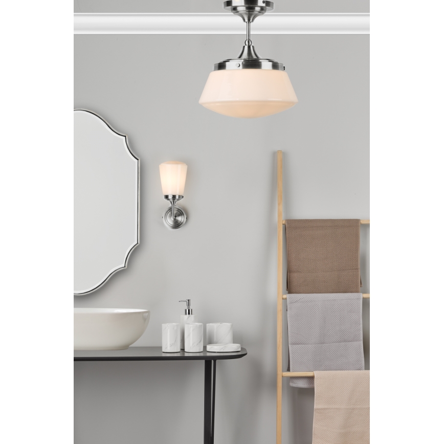 Där Lighting CAD0150 - Plafoniera da bagno CADEN, 1xE27/60W/230V, IP44, cromo lucido