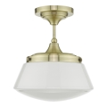 Där Lighting CAD0175 - Plafone da bagno a montaggio superficiale CADEN 1xE27/60W/230V IP44 ottone