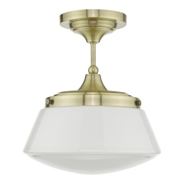 Där Lighting CAD0175 - Plafone da bagno a montaggio superficiale CADEN 1xE27/60W/230V IP44 ottone