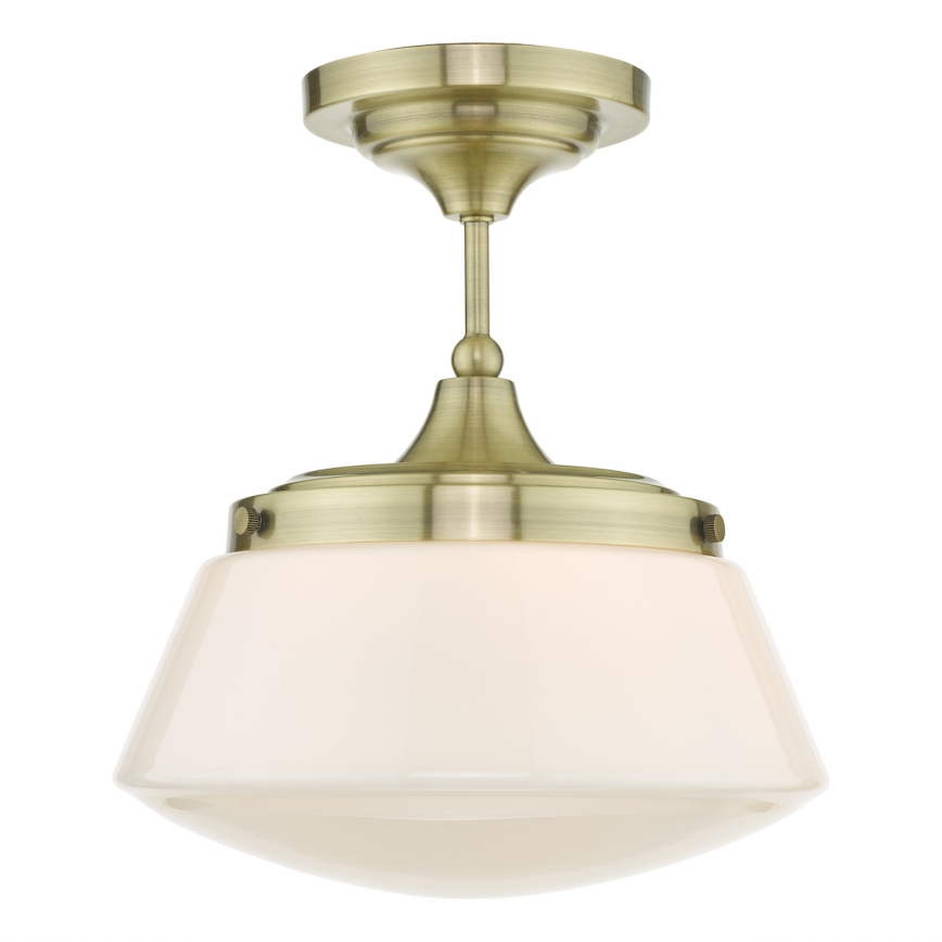 Där Lighting CAD0175 - Plafone da bagno a montaggio superficiale CADEN 1xE27/60W/230V IP44 ottone