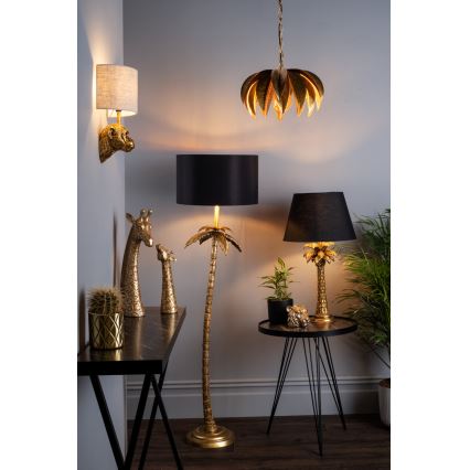 Där Lighting CAR0135 - Lampadario a catena CARA 1xE27/60W/230V dorato