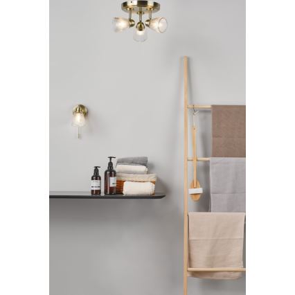 Där Lighting CED0775 - Applique da bagno CEDRIC 1xG9/25W/230V IP44 ottone