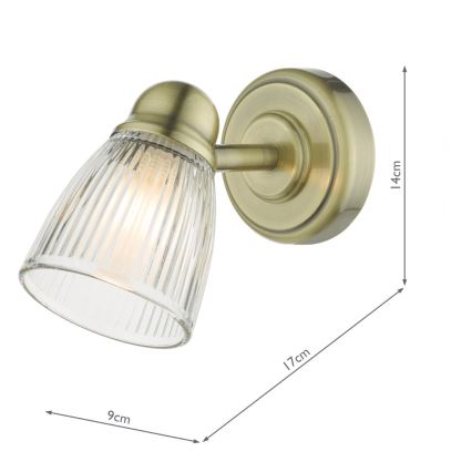 Där Lighting CED0775 - Applique da bagno CEDRIC 1xG9/25W/230V IP44 ottone