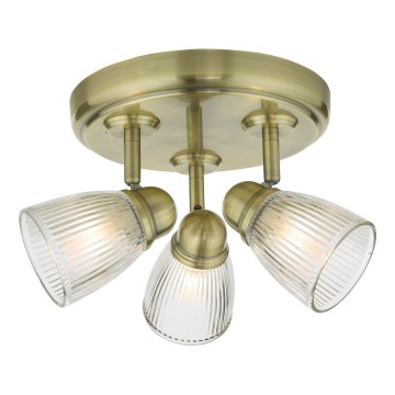 Där Lighting CED7675 - Faretto da bagno CEDRIC 3xG9/25W/230V IP44 ottone