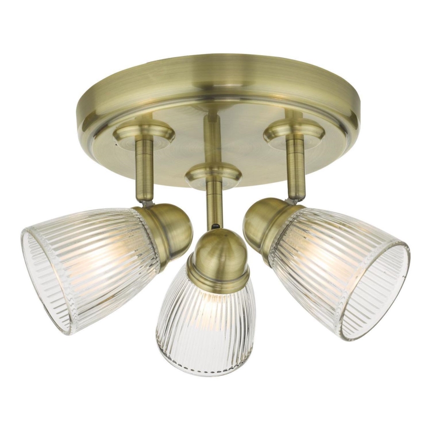 Där Lighting CED7675 - Faretto da bagno CEDRIC 3xG9/25W/230V IP44 ottone