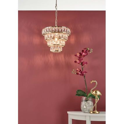 Där Lighting CER0135 - Lampadario a catena CERYS 1xE27/60W/230V, dorato