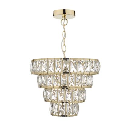 Där Lighting CER0135 - Lampadario a catena CERYS 1xE27/60W/230V, dorato