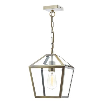 Där Lighting CHU0175 - Lampadario a catena CHURCHILL 1xE27/60W/230V ottone