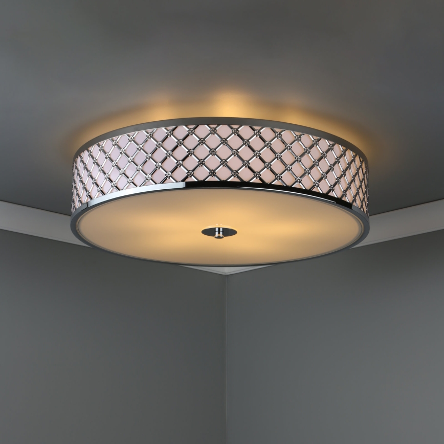 Där Lighting CIV5050 - Plafoniera CIVIC 5xE14/60W/230V, diametro 50 cm, cromo lucido