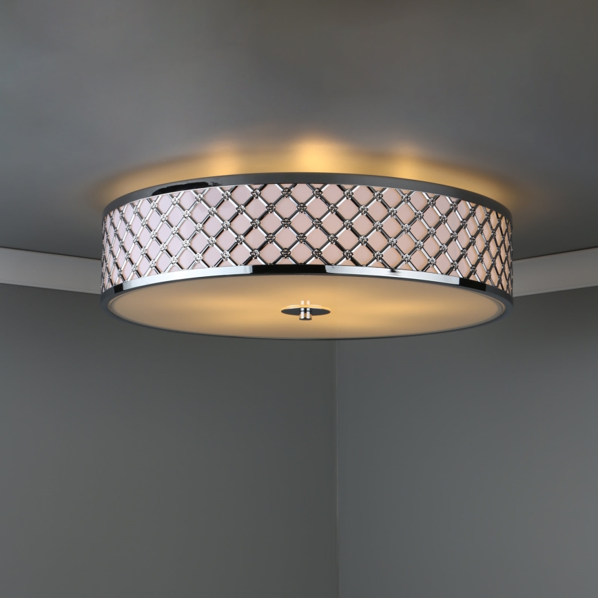 Där Lighting CIV5050 - Plafoniera CIVIC 5xE14/60W/230V, diametro 50 cm, cromo lucido