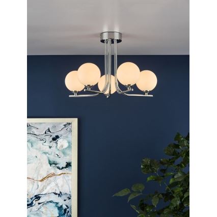 Där Lighting CRA5450-02 - Lampadario a stelo CRADLE 5xG9/25W/230V cromo lucido