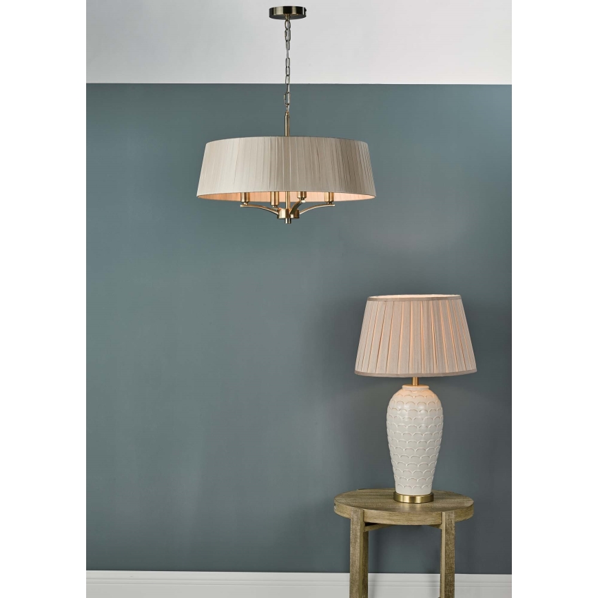 Där Lighting CRI0429 - Lampadario a catena CRISTIN 4xE14/40W/230V ottone/taupe