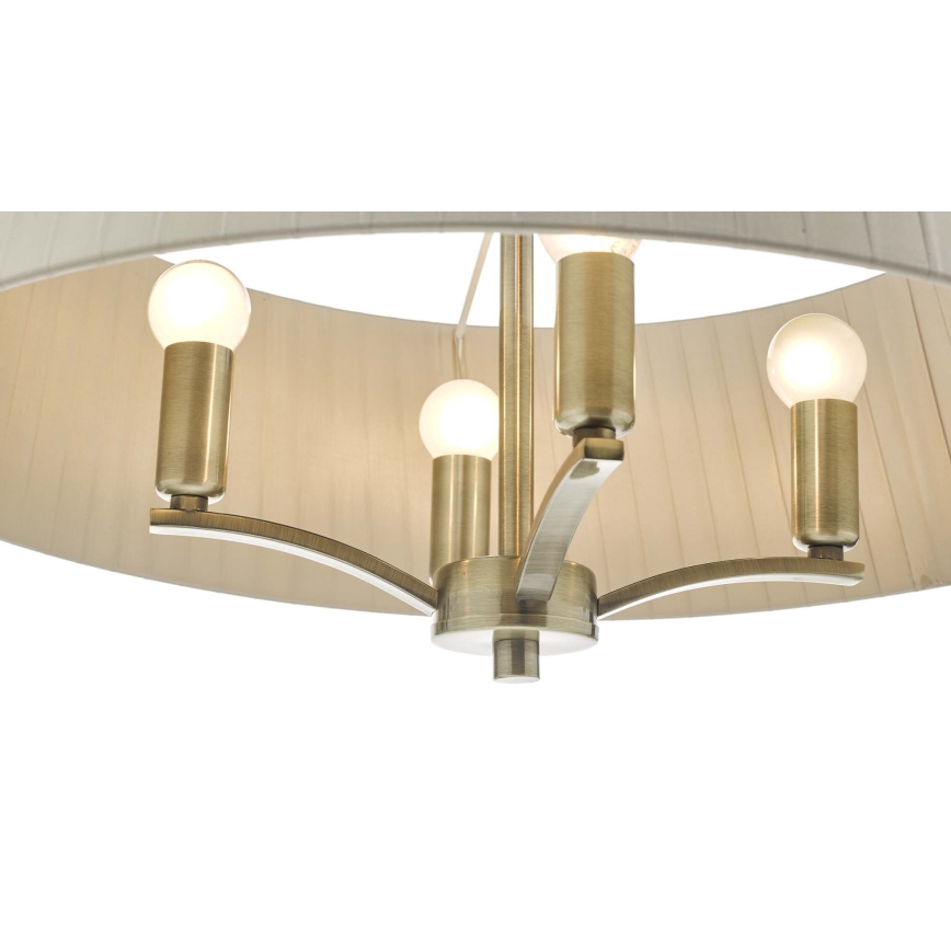 Där Lighting CRI0429 - Lampadario a catena CRISTIN 4xE14/40W/230V ottone/taupe