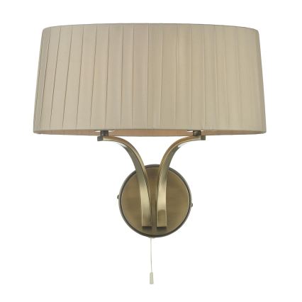 Där Lighting CRI0929 - Lampada da parete CRISTIN 2xE14/40W/230V ottone/taupe