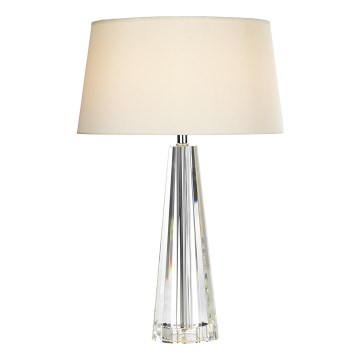 Där Lighting CYP4208 - Lampada da tavolo CYPRUS 1xE27/60W/230V crema/trasparente