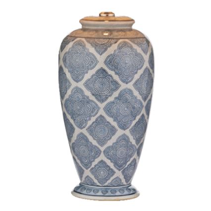 Där Lighting ELY4223 - Lampada da tavolo ELY 1xE27/60W/230V blu