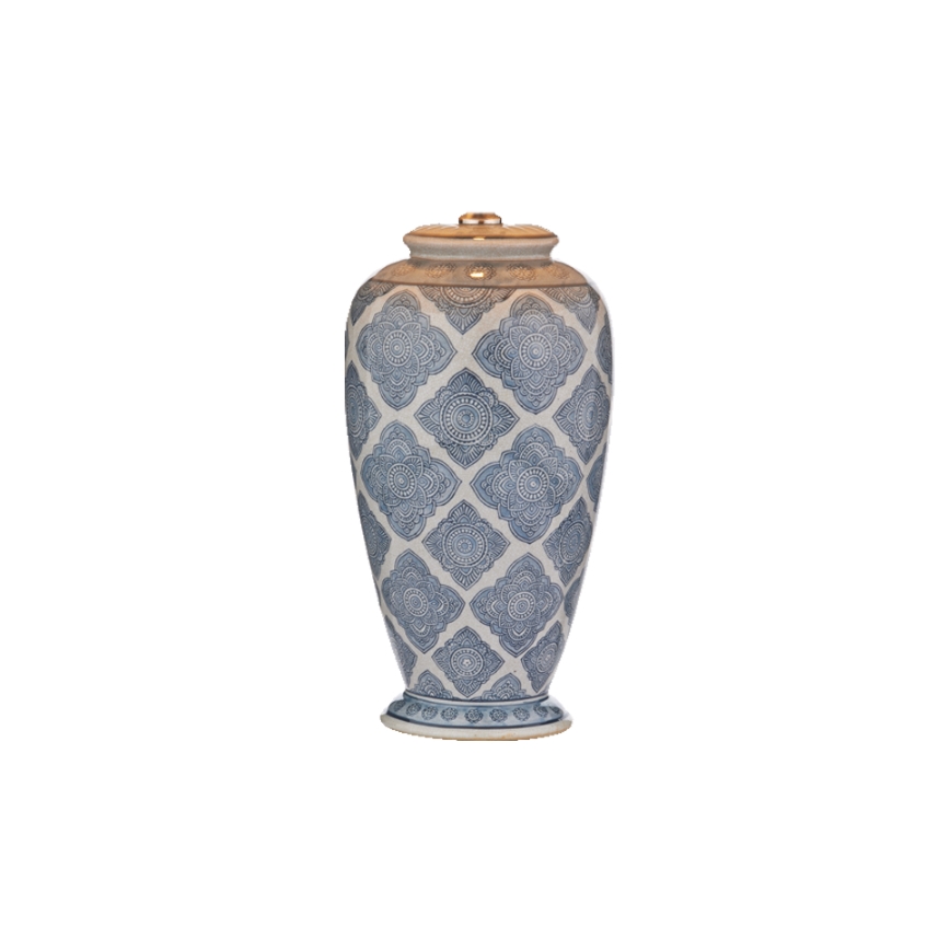 Där Lighting ELY4223 - Lampada da tavolo ELY 1xE27/60W/230V blu